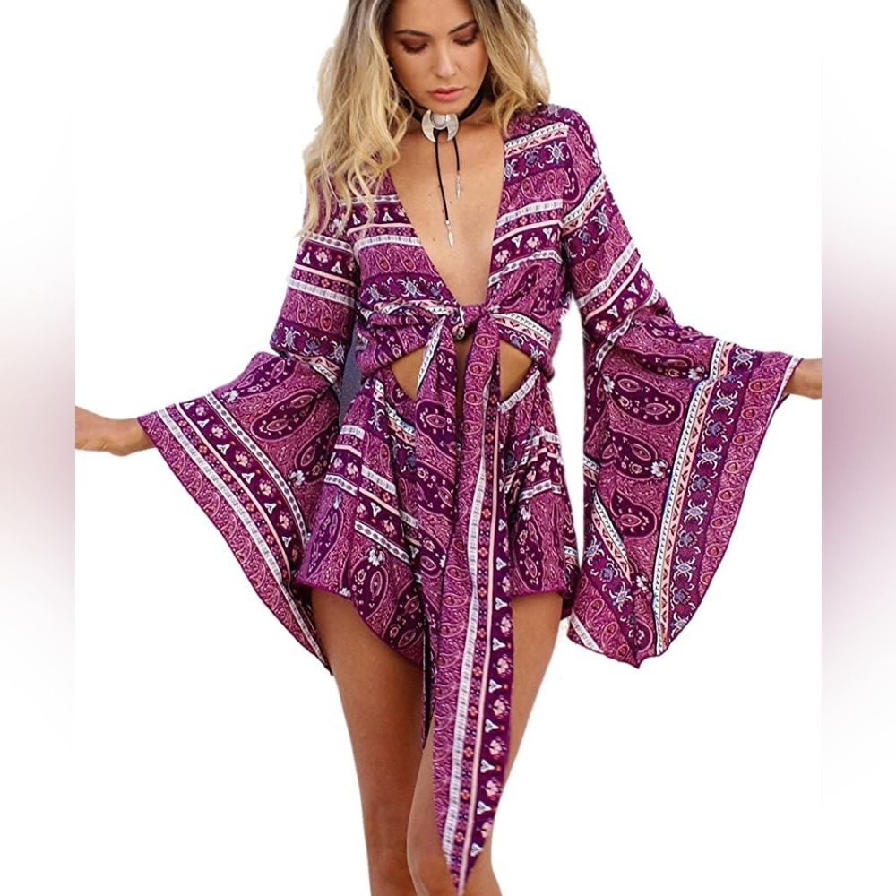 Amazon Boho Hippie Festival Romper - Picture 2 of 8